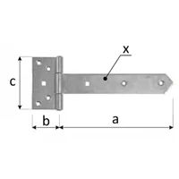 Kép 2/2 - Kapupánt csuklós sima 500x65x110/4mm horganyzott