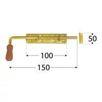 Kép 2/2 - Kaputolózár rugós horganyzott 150x100x50mm