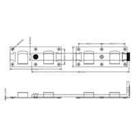 Kép 2/2 - Kapuzár Kétszárnyas Lakatolható 440x70mm Horganyzott