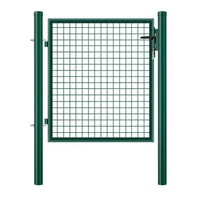Kép 1/2 - Kerti kapu oszloppal zöld színű 120cm magas