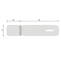 Kép 2/2 - Lakatpánt széles horganyzott 80+60/35mm