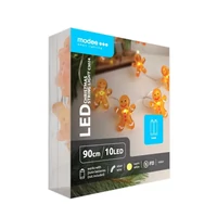 Kép 1/4 - Modee karácsonyi beltéri led dekor világítás mézeskalács elemes 10 ledes - 90cm