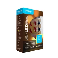 Kép 1/4 - Modee karácsonyi beltéri led dekor csipeszes füzér hóember elemes 10 ledes - 90cm