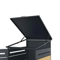 Kép 2/5 - New Garden zárható acél kukatároló (80-240L méretű kukához) 73x77x130cm