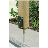 Kép 3/3 - Oszloptalp betonozható állítható 60-130mm sárga horgany