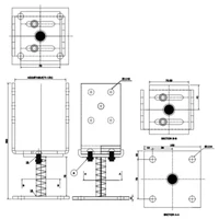 Kép 2/3 - Oszloptalp lecsavarozható állítható sárga horganyzott 70-130mm