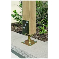 Kép 3/3 - Oszloptalp lecsavarozható állítható sárga horganyzott 70-130mm