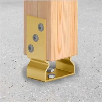 Kép 3/3 - Oszloptalp "U" lecsavarozható sárga horganyzott rogyasztott 120mm