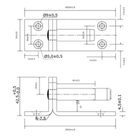 Kép 2/2 - Pántcsap felcsavarozható horganyzott sima D=13mm