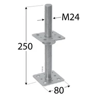 Kép 2/3 - Oszloptalp Szintezős 80 X 80 mm