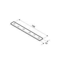 Kép 2/2 - Összekötő Lemez 156 X 19 / 2,0 mm Horganyzott