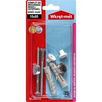 Kép 2/2 - Wc Rögzítő Garnitúra M6X80 (10X50-Es Tipli) Fehér Wkret-Met