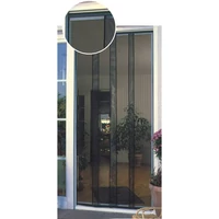 Kép 1/2 - Rovarvédő Függöny Üvegszálas 4 Részes Sínes 95X215 cm Fekete (Szúnyogháló)