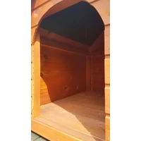 Kép 5/5 - Fa kutyaház zsindelyes tetővel "Jázmin" 70 x 90 x 95 cm