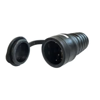 Kép 1/3 - Dugalj Földelt Gumírozott Ip44 Fekete