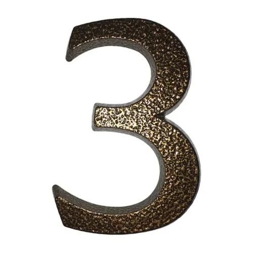 Alumínium Házszám "3" Barna 10cm