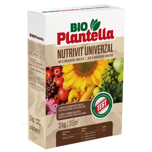 BioPlantella Nutrivit Univerzal szerves granulált trágya 3kg