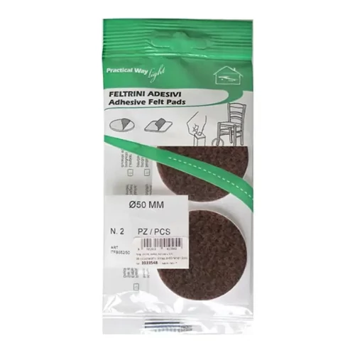 Csúsztatófilc Öntapadó D=50mm Barna (2db)