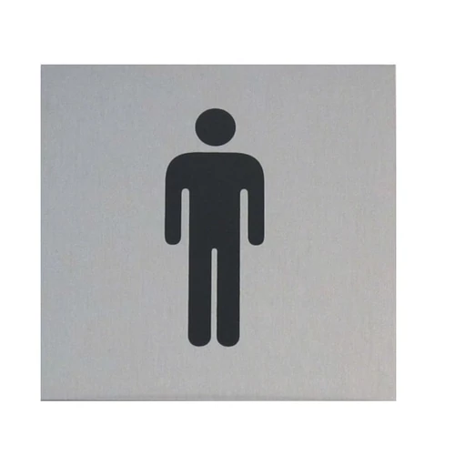 Férfi Wc Szimbólum Öntapadós Alu Tábla 6X6cm