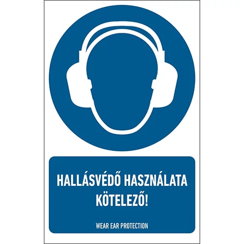 Hallásvédő Használata Kötelező! Tábla 16X25cm