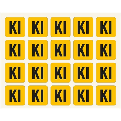 Ki Villamossági Öntapadós Matrica 2X2cm (20db)