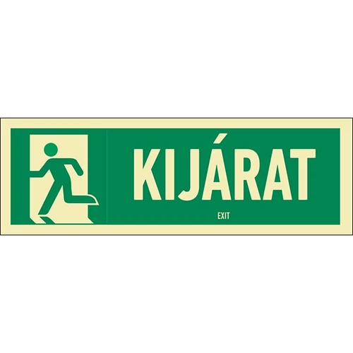 Kijárat Utánvilágítós Öntapadós Matrica 10X30cm