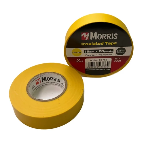 Morris Szigetelőszalag 19mm 18M Sárga