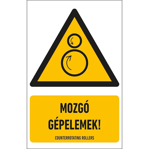 Mozgó Gépelemek! Öntapadós Matrica 16X25cm