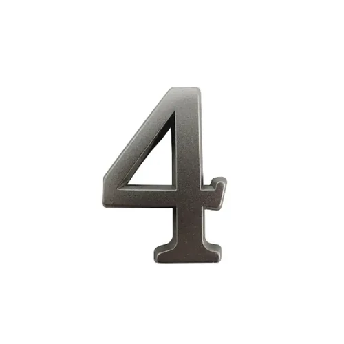 Ajtószám Öntapadós Matt Ezüst "4" 4,5cm