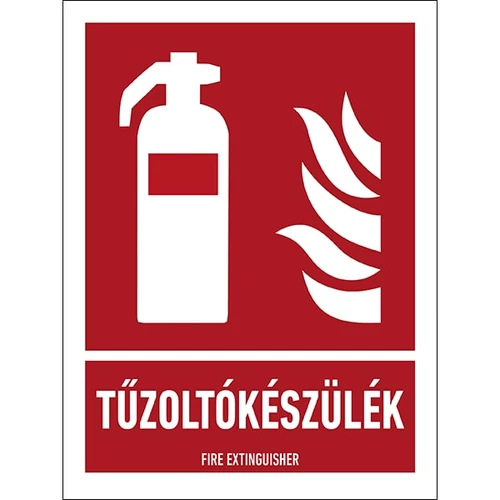 Tűzoltókészülék Öntapadós Matrica 15X20cm