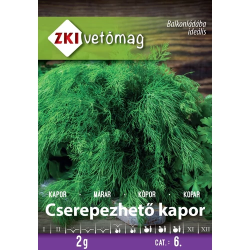 ZKI Cserepezhető Kapor Vetőmag 2G