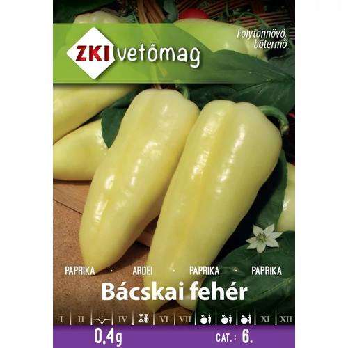 ZKI Paprika (Bácskai Fehér) Vetőmag 0,4G