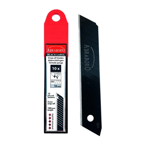 Abraboro Black Label törhető penge vágókéshez SK4 18mm (10db)