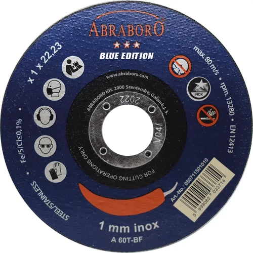Abraboro Chili INOX-BLUE fémvágó korong 125x1mm (10db)