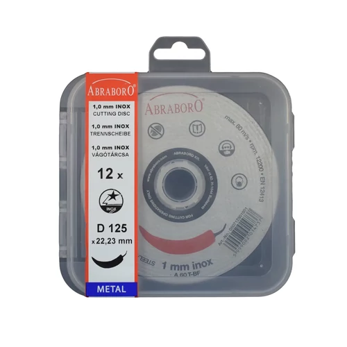 Abraboro Chili INOX fémvágó korong 125x1mm (12db)