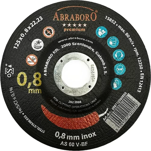 Abraboro Chili INOX-GOLD fémvágó korong 125x0,8mm