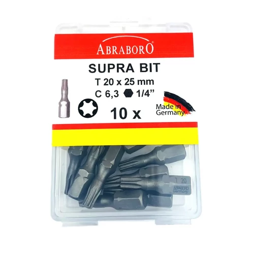 Abraboro SUPRA behajtótüske 25mm T20 (10db)