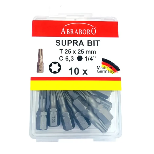 Abraboro SUPRA behajtótüske 25mm T25 (10db)