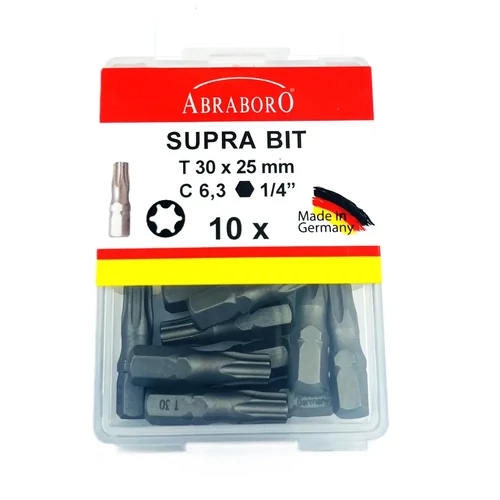 Abraboro SUPRA behajtótüske 25mm T30 (10db)