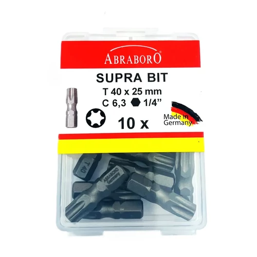 Abraboro SUPRA behajtótüske 25mm T40 (10db)