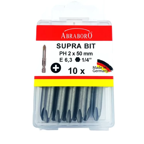 Abraboro SUPRA behajtótüske 50mm PH2 (10db)