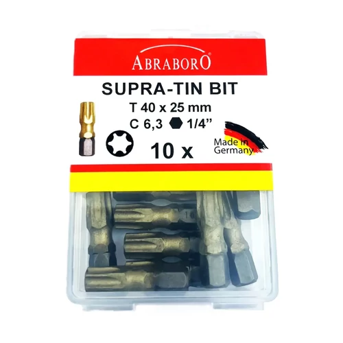 Abraboro SUPRA-TIN behajtótüske 25mm T40 (10db)
