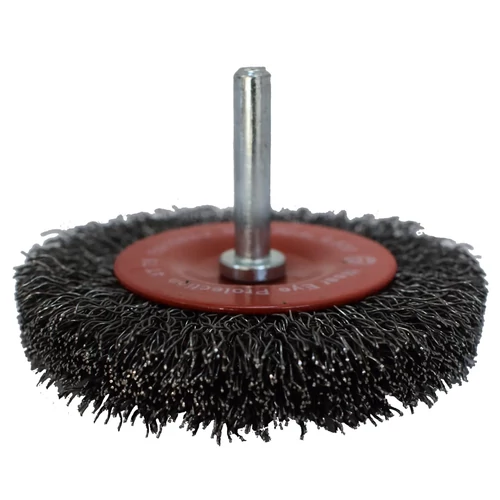 Abraboro száras körkefe hullámos acél dróttal 102mm