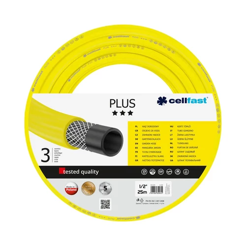 Cellfast Plus 3 rétegű locsolótömlő 1/2" 25m