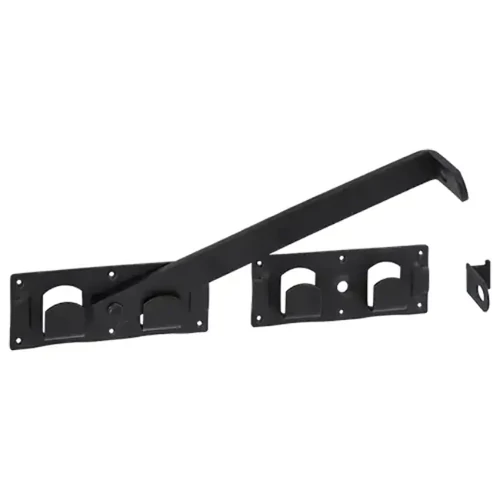 Kapuzár Kétszárnyas Lakatolható 440X70mm Fekete