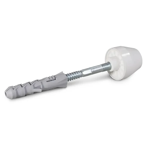 Mosdó-rögzítő (dübel 10x50mm + csavar 8x80mm + fehér takarókupak) (2db)