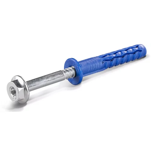 Rawlplug FFS lapos peremű dübel 10x120mm + peremes hatlapfejű csavar 7x129mm (4 db)