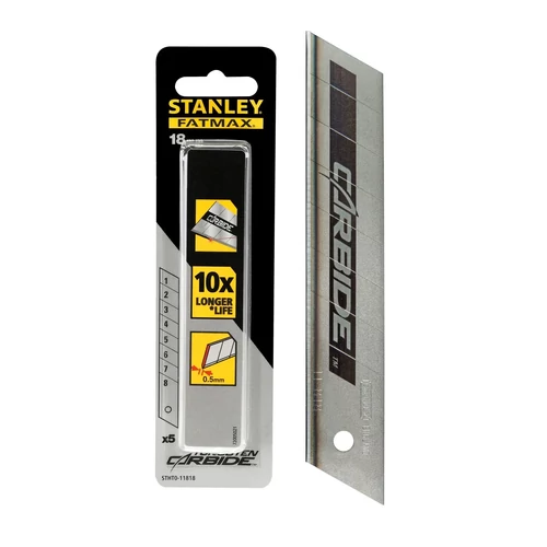 STANLEY CARBIDE törhető penge vágókéshez 18mm (5db)