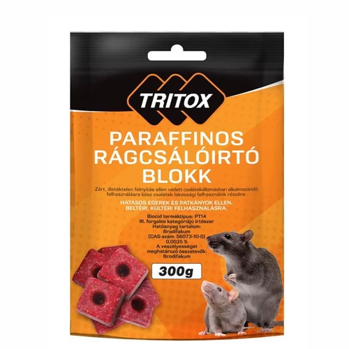 TRITOX rágcsálóirtó blokk 300g