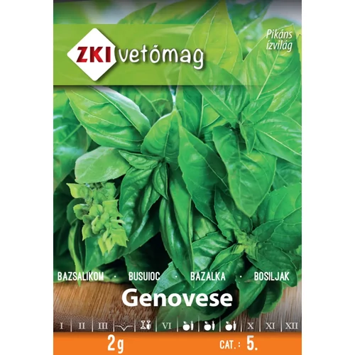 ZKI Fűszernövény Bazsalikom (Genovese nagylevelű) vetőmag 2g